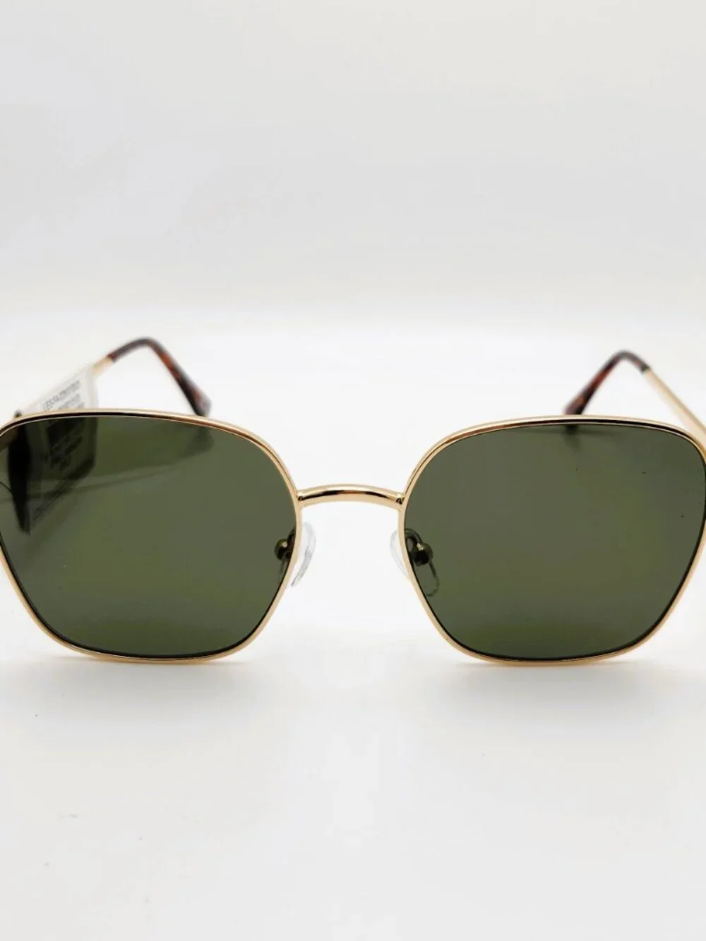 AIRE Spiral Gold Sunglasses Green Lenses AIR2442269 NWT w/ Pouch